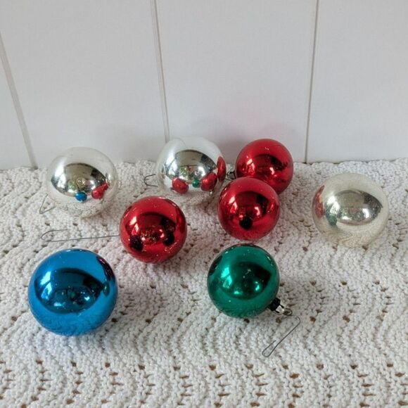Lot of 9 vintage Christmas Balls - Made in Poland - Picture 5 of 6